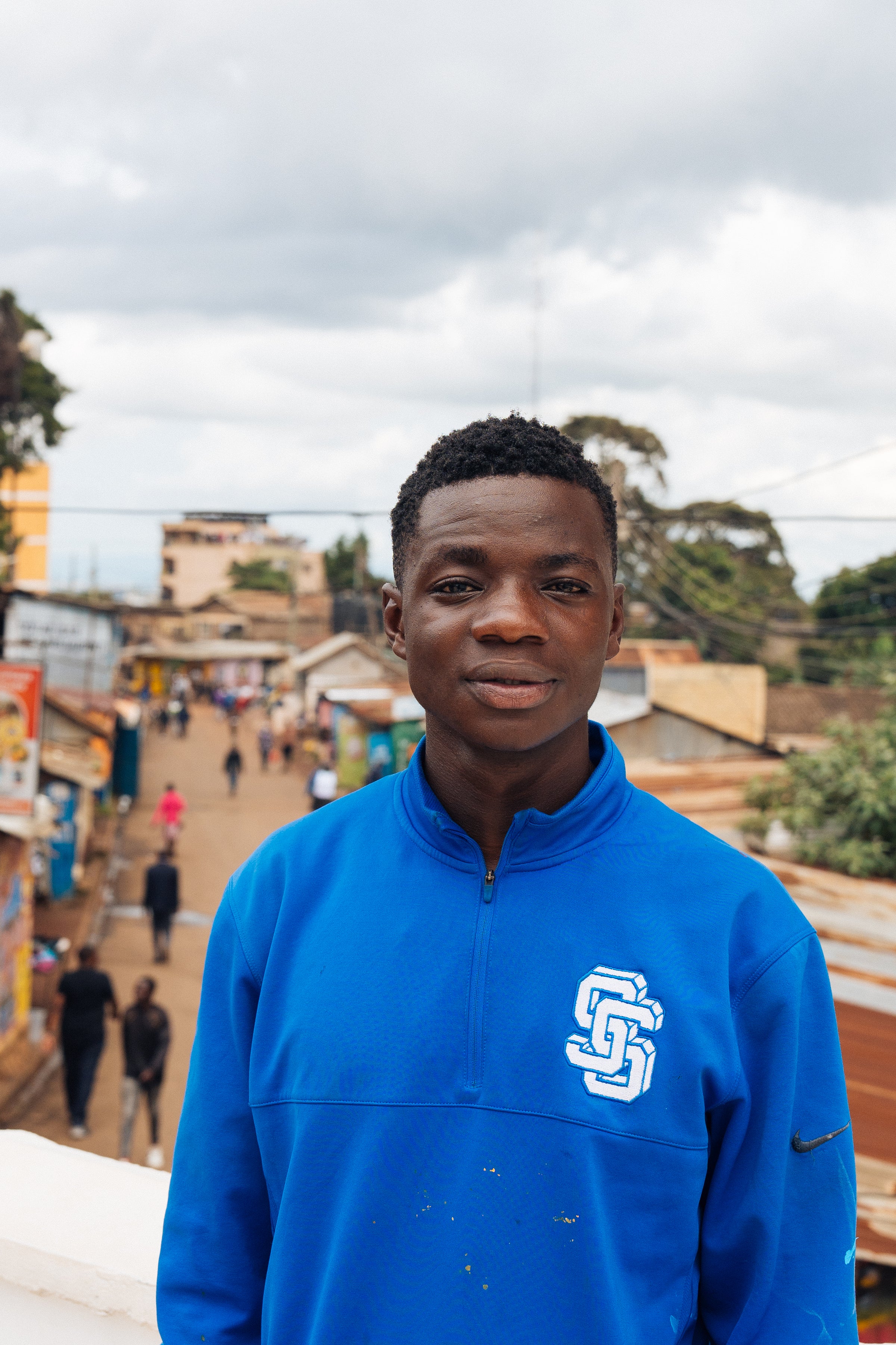 Saviour Juma near his Studio in Kibera in Kibera, Nairobi